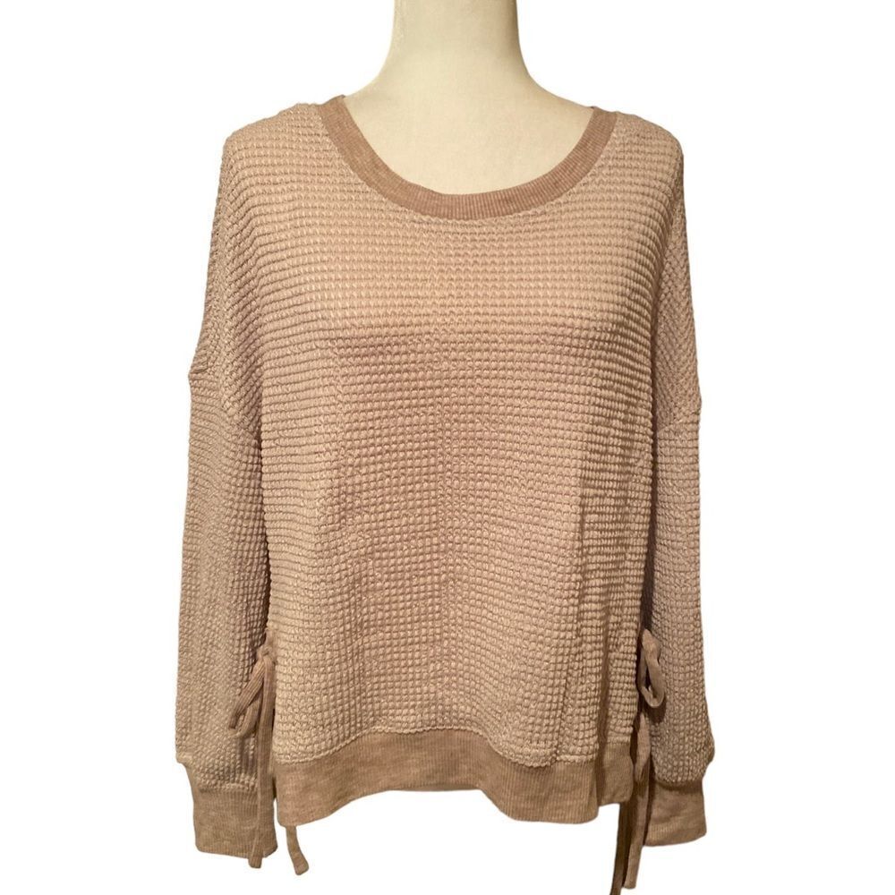 Morgan Claire Boutique Mauve Top Size Small NWT Long Sleeve Shirt Tie Sides